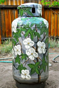water and propane tank painting